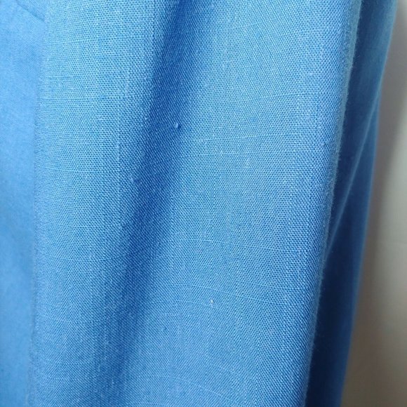 Vintage ILGWU Union Made Womens M Blazer Jacket Blue Cropped Ruffled Shoulders - Picture 7 of 11